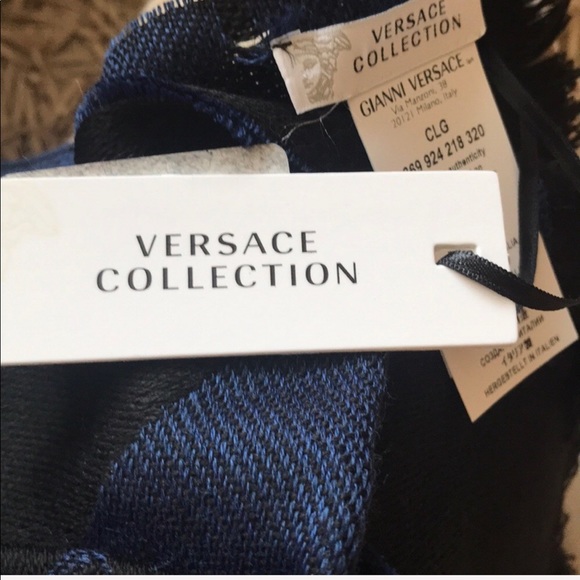 Versace collection Men wool blend  scarf - Picture 8 of 8